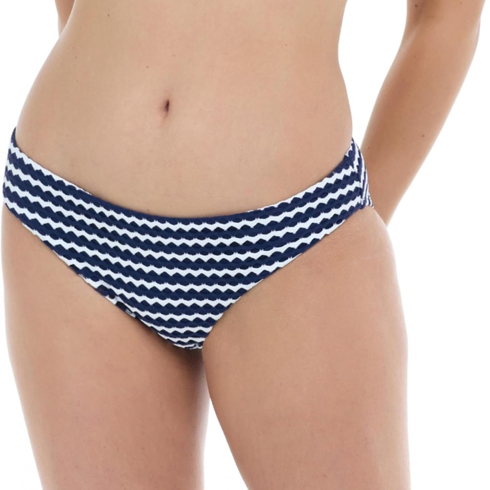 SKYE WOMENS MELANIE STYLE BIKINI BOTTOM. NWT. Navy/white. Size XL. Low rise